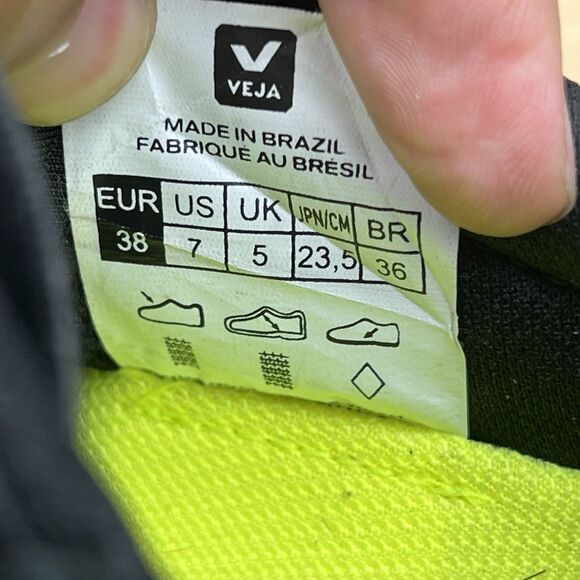 Veja Condor 2 Alveomesh Running Shoes Womens Size 7 Black Pierre Cream Sneakers - Picture 10 of 10